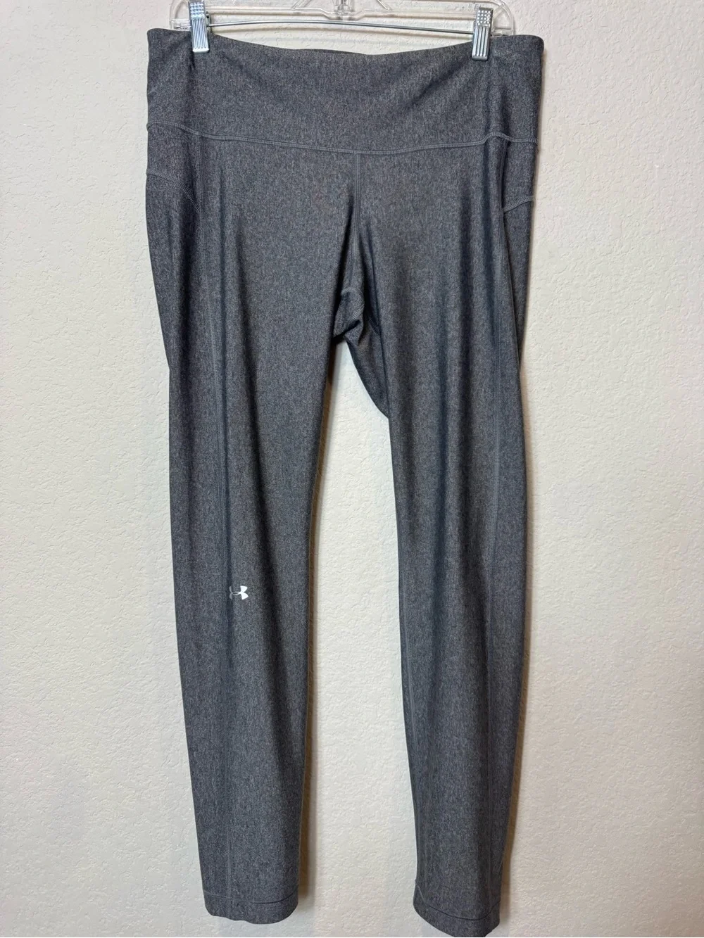 Under Armour Dark Heather Gray Women's Workout Leggings Gym Train size XL
